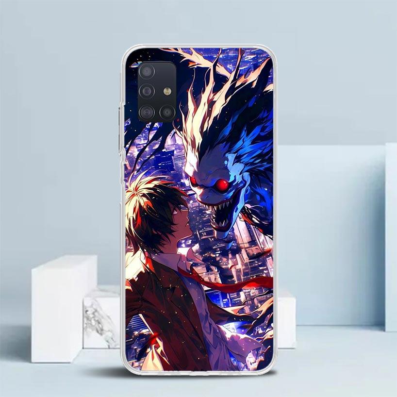 N-Note D-Death Anime Ryuk Soft Cover for Samsung Galaxy A12 A22 A32 A52 A72 A02S Phone Case Note 20 Ultra 10 S10 Plus A51 A71 A5