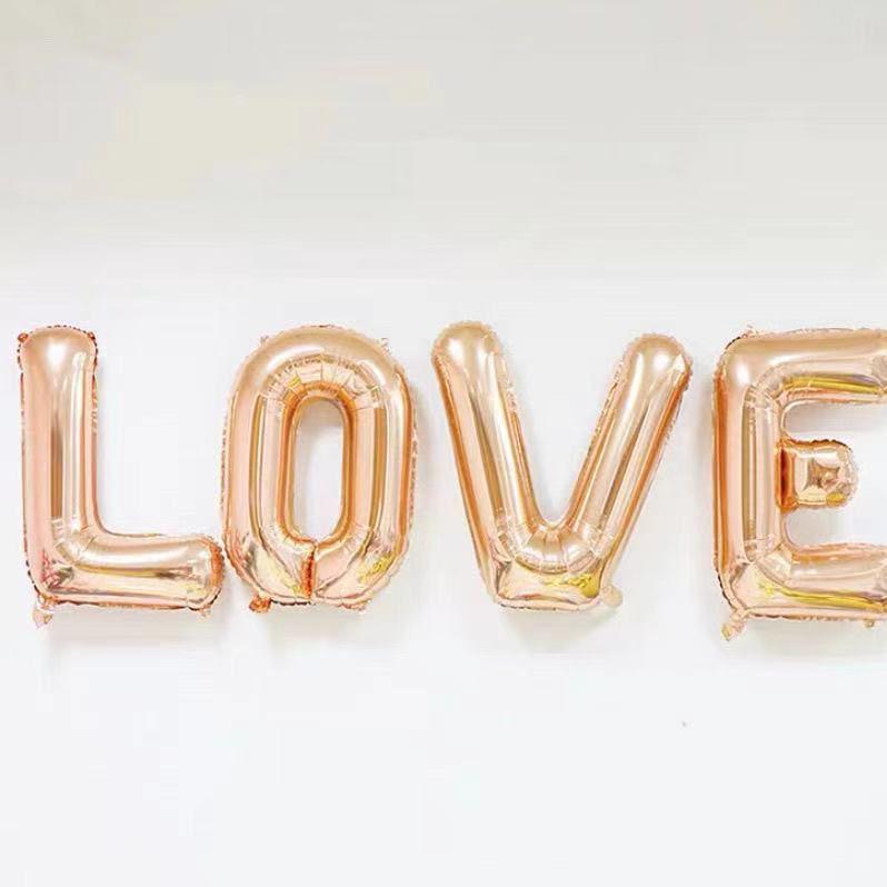 Honeymoon Room Wedding Scene Decor Set: Love Letter Balloons & Transparent Boxes