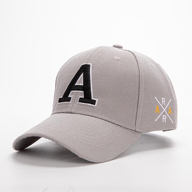 1 Casquette de Baseball Brodé Uni pour Hommes et Femmes d'Été en Plein Air Adjustable gray