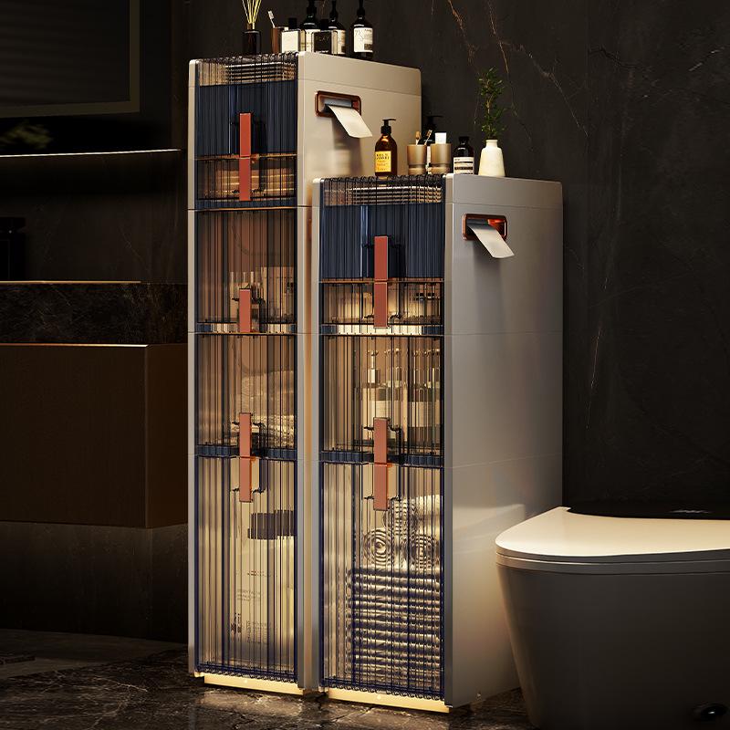 Multi-layer Bathroom Floor Storage Rack - No-Installation Trolley Cabinet