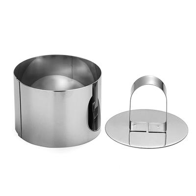 1Pc Stainless Steel Mousse Ring Cake Mould With Push Plate Diy Cake Baking Tools