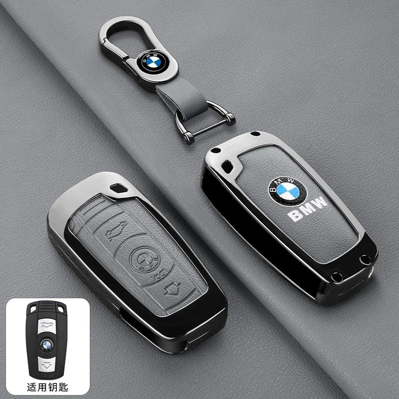 Nový kryt na klíčenku pro dálkové ovládání auta z pravé kůže pro BMW řady 1/3/5/7 X5 X6 Z4 systémy CAS3 KR55WK49127 PCF7953/ID46 Chi