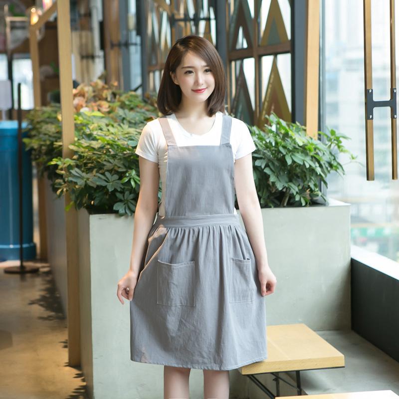 Fashion Princess Apron Kitchen Cooking Single Layer Home Apron Ladies Work Clothes