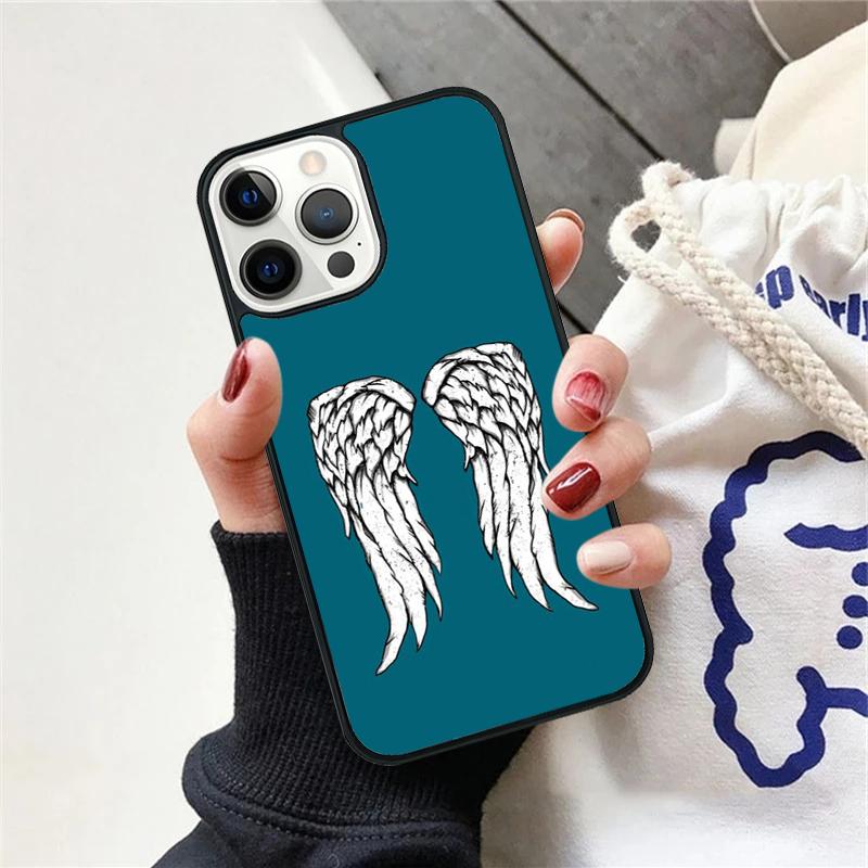 Daryl Dixon Wings Zombie Phone Case For iPhone 17 Air 15 16 Cover  11 13 14 Pro Max 12 Plus Max Fundas