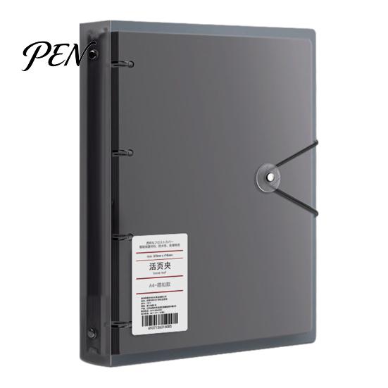 A4 Document Organizer Ring Binder with Folder, PP Waterproof Organizer, Paper Morandi Color File Keeper Large Capacity Expanding Folder for Office And