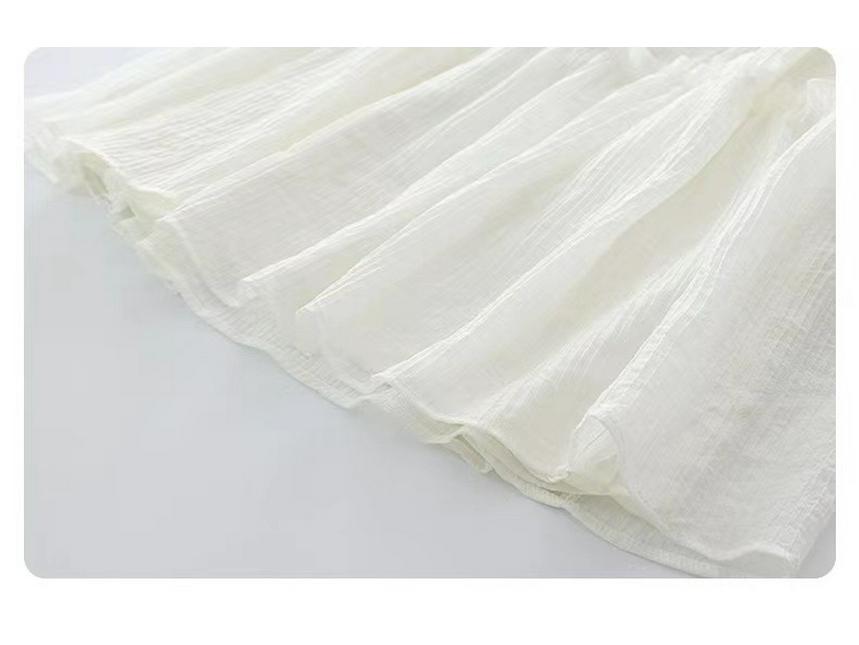 Maternity Off-Shoulder Mid-Length Fairy Dress – Gentle Summer Style, Conceals Belly, Perfect for Moms Not Showing Pregnancy