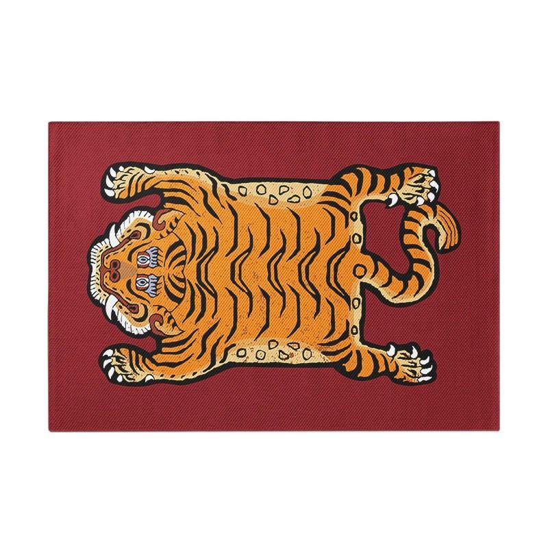 

Ковры в современном стиле для спальни, большой площади, для украшения гостиной, ковер с тигровым узором, толстый плюшевый коврик для отдыха, домашний пушистый мягкий ковер 80*120cm