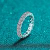 New De Yi AZ663-J S925 Sterling Silver Women's Cluster Moissanite Wedding Cuban Link Ring Factory Direct Supply