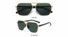 Fashion 2026 Square Frame Polarized Sunglasses for Men - Double Bridge, UV Protection, Ideal for Outdoor Driving