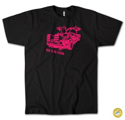 BACK To the FUCHSIA 100% Cotton T-shirt Mens Tees Top • Funny Iconic 80's Movie Parody Premium Cotton Tee