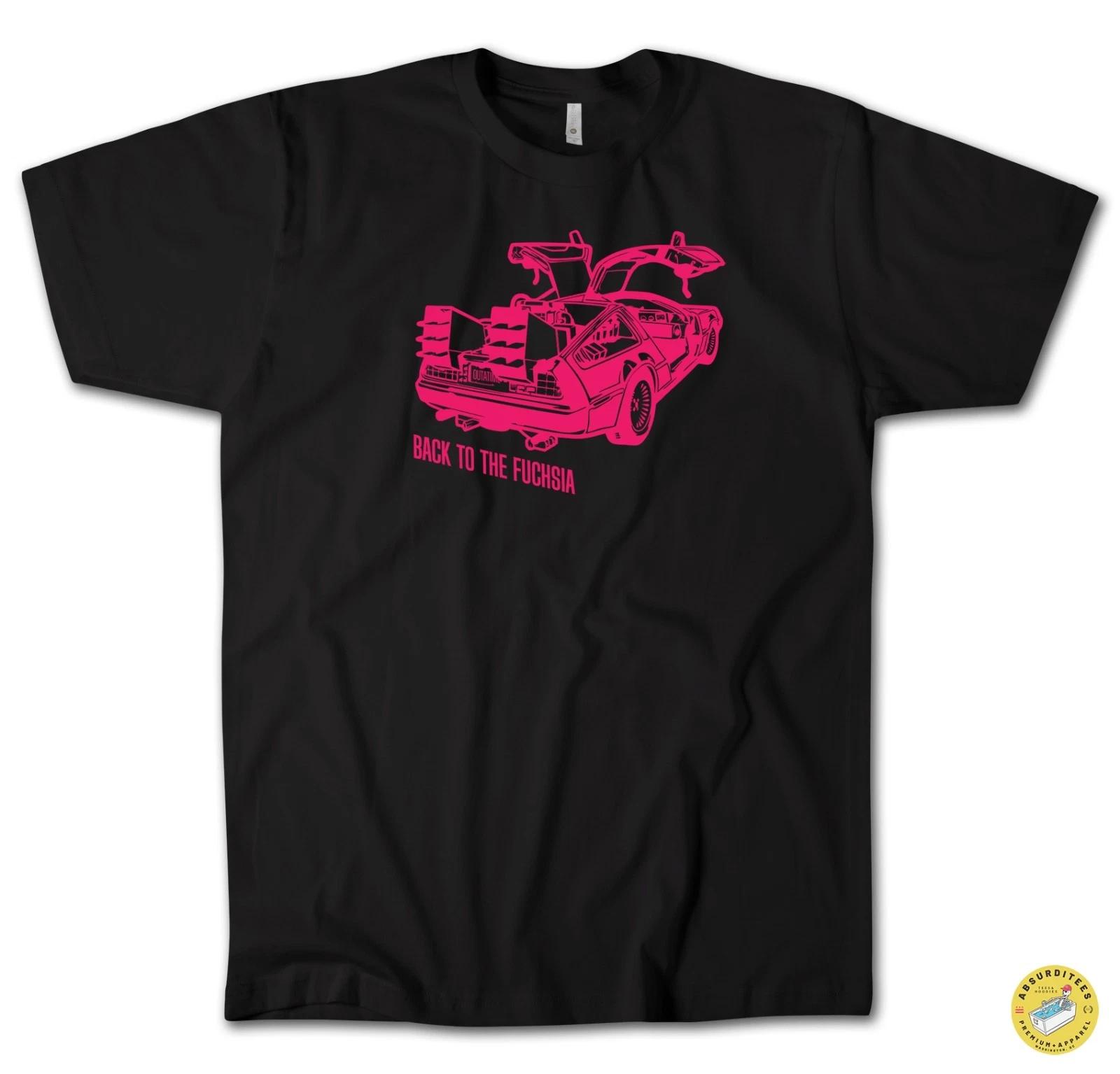 

BACK to the FUCHSIA 100% Cotton T-shirt Mens Tees Top • Funny Iconic 80 s Movie Parody Premium Cotton Tee 2XL