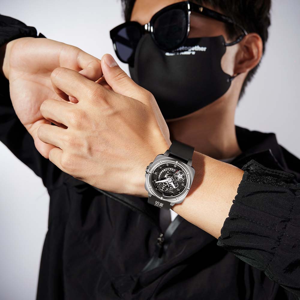 Fashion Men's Sport Watch Silicon Strap High Quality Quartz Watches Waterproof Luminous Casual Mechanical Style Trendy Men Gifts