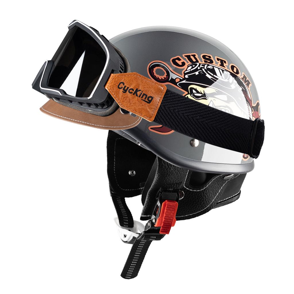 Cycking Japanese Vintage Half Helmet Open Motorcycle Helmet Scooter Skateboarding Unisex Common Muffler
