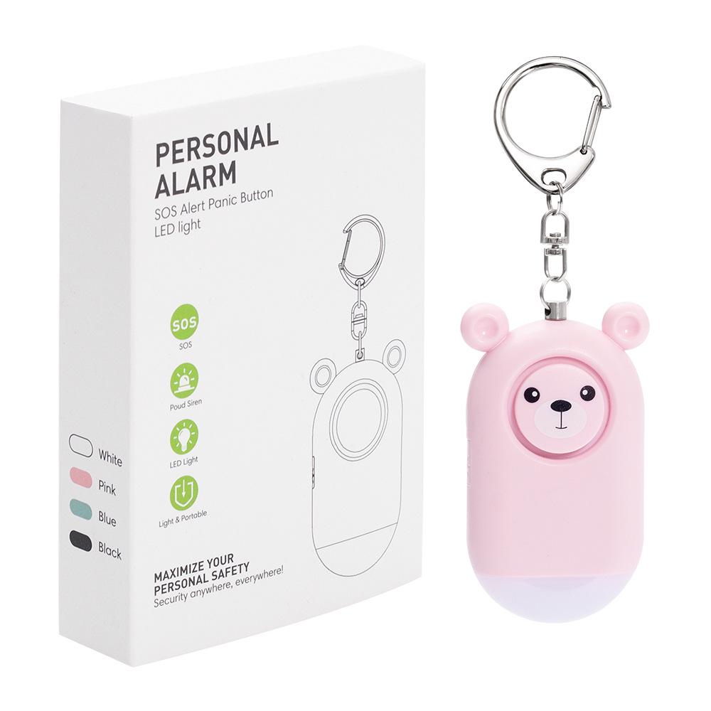LED Rechargeable Personal Outdoor Alarm with Night Warning Light for Child Self-Defense