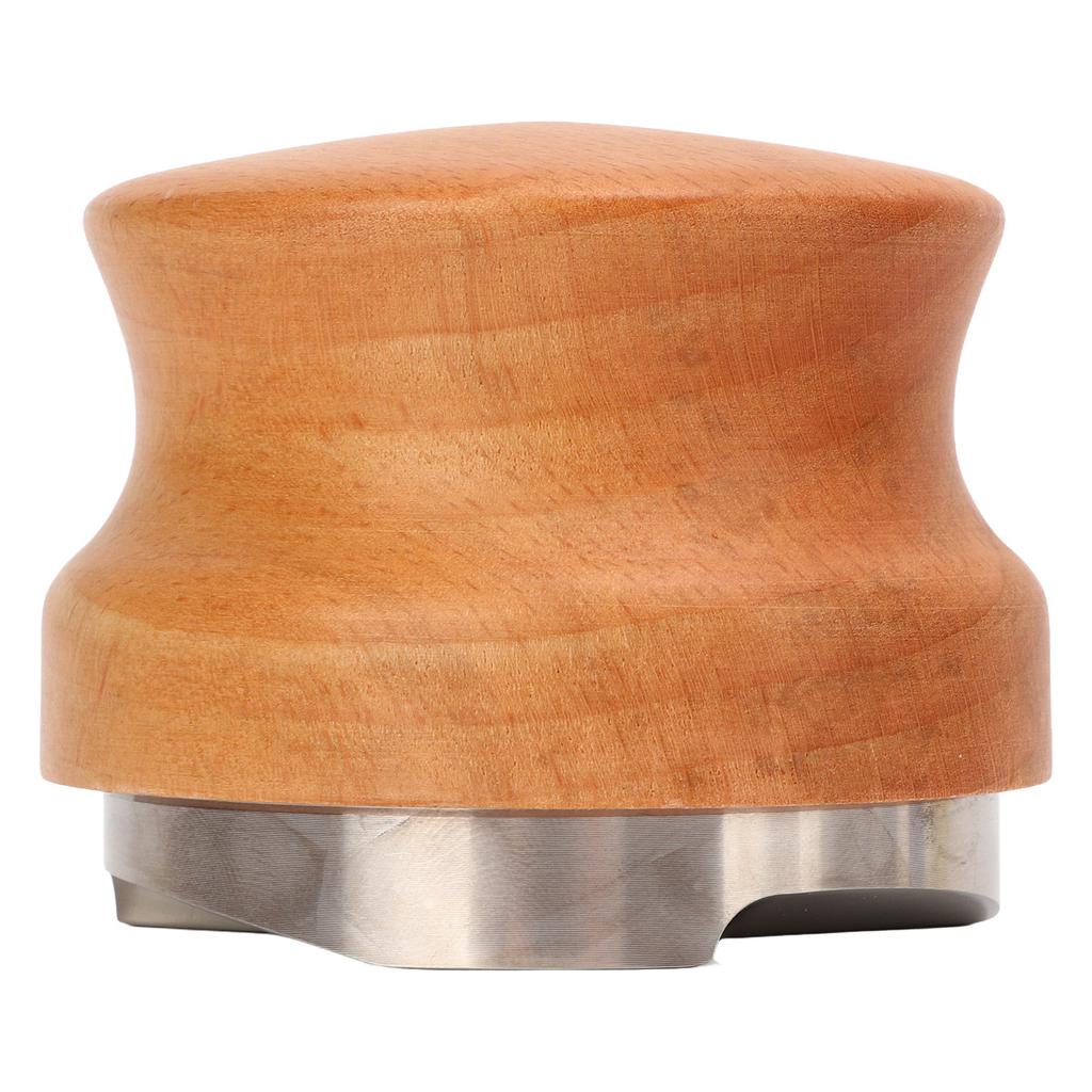 Coffee Distributor Coffee Hand Tamper Adjustable Depth Coffee Leveler Tool with Beech Handle 53mm 2.1in