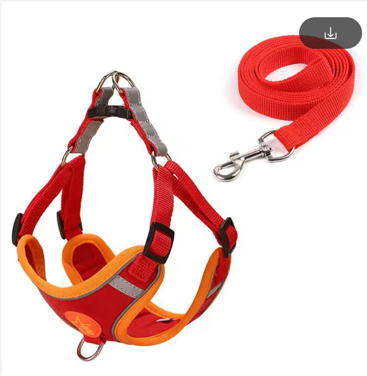 

Small Medium Dogs Harness Vest Walking Traction Rope Reflective Straps, Soft Mesh Harness Breathable Pet Supplies XL [10-14KG]