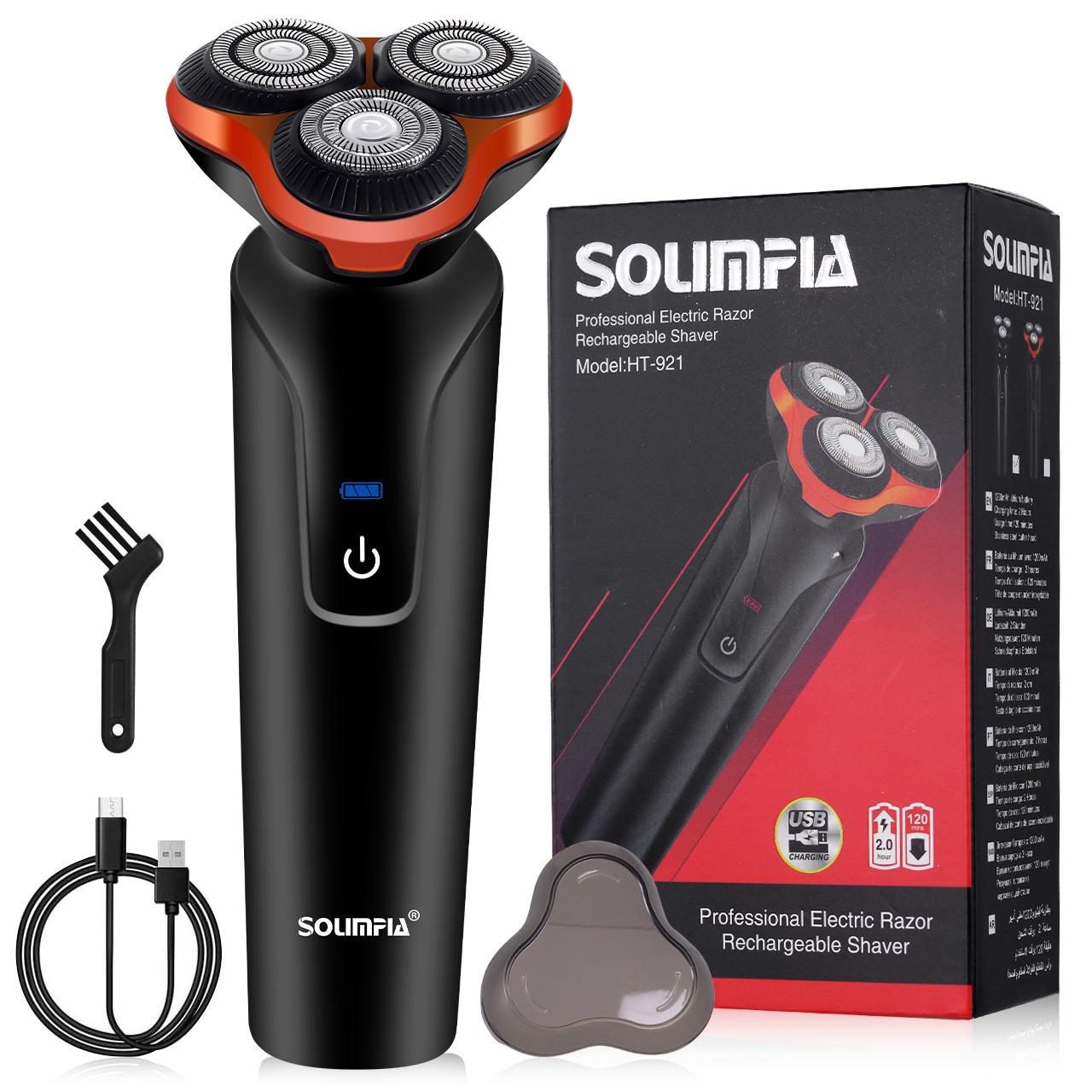 

Аккумуляторная бритва 3D бритва для мужчин роторная электрическая мужская бритва близкая бритва черная/оранжевая оранжевый