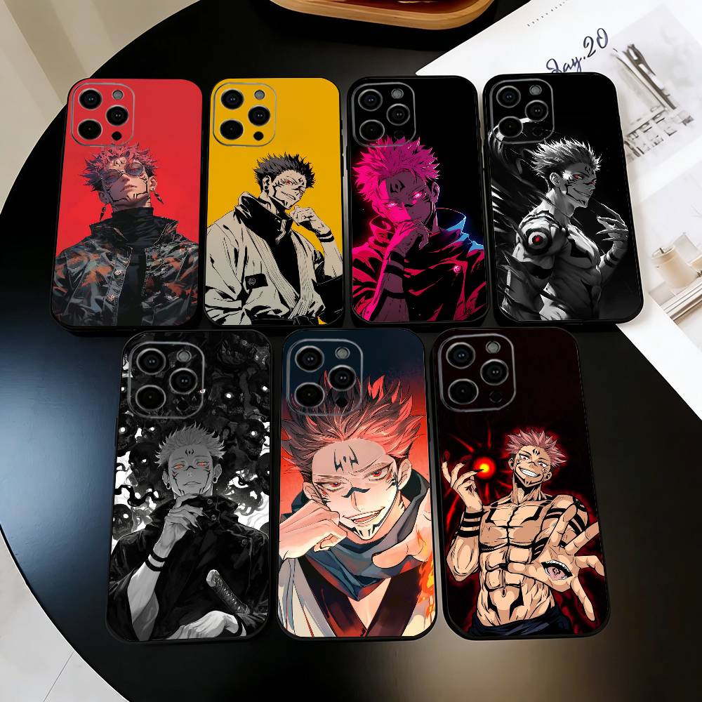 Jujut-su R-Ryomen S-Sukuna Kaisen-RS Phone Case For iPhone 17, 16,15,14,13,12,11 Plus,Pro Max, Others Soft Black Cover