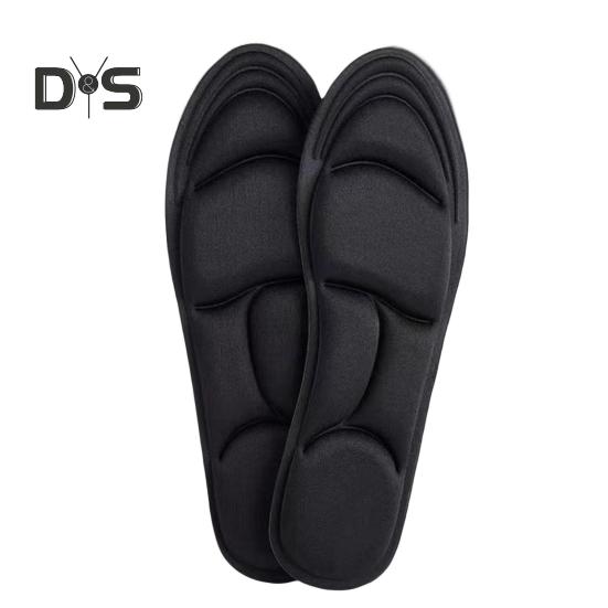 

5D стельки для обуви Дышащие стельки для бега Спортивные стельки Поддержка свода стопы Подошвенный фасциит Подушечки для обуви Вставки из пены с эффектом памяти для всех видов обуви M чёрный