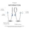 New 925 Sterling Silver Star Moon Earrings for Women Sparkling Zircon Ear Studs Luxury Romantic Fine Jewelry Gift for Girl