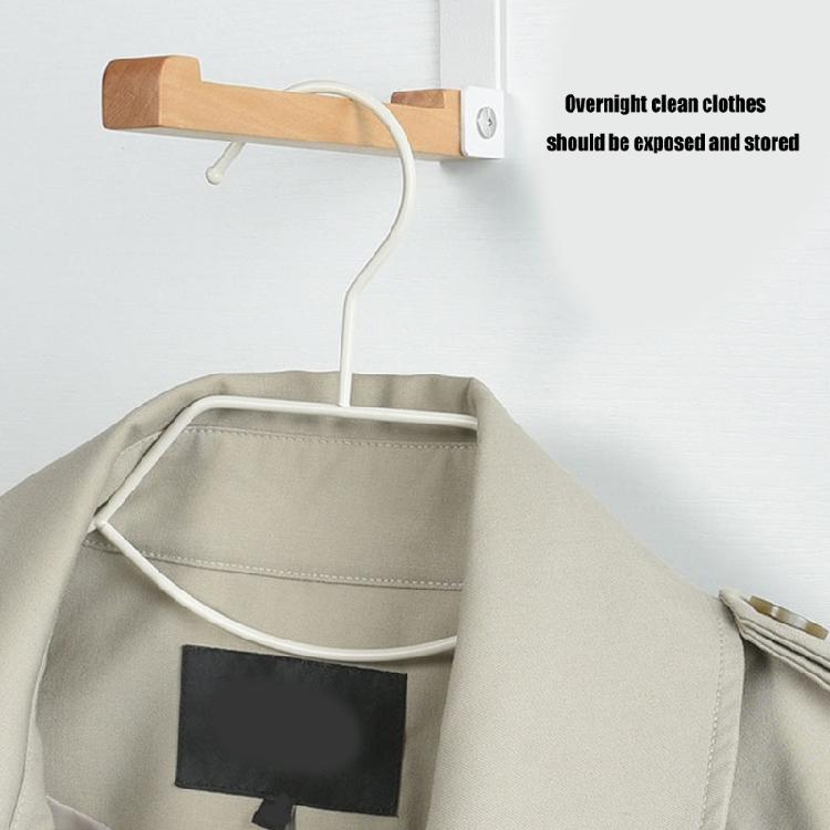 Multipurpose Over Door Hooks Foldable Wood Hanger With Nonslip Strips Space Saving Drying Rack For Bedroom Bathroom