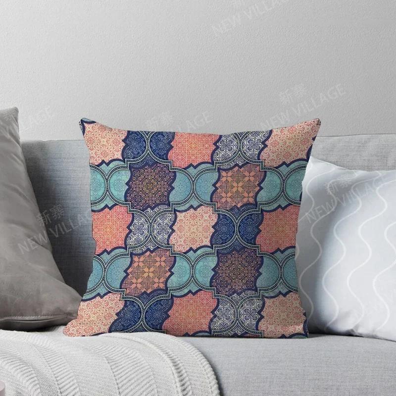 Herbstliche Heimdeko Herbst Wohnzimmer Überwurf Kissenbezug Sofa Boho Kissenbezug Marokko