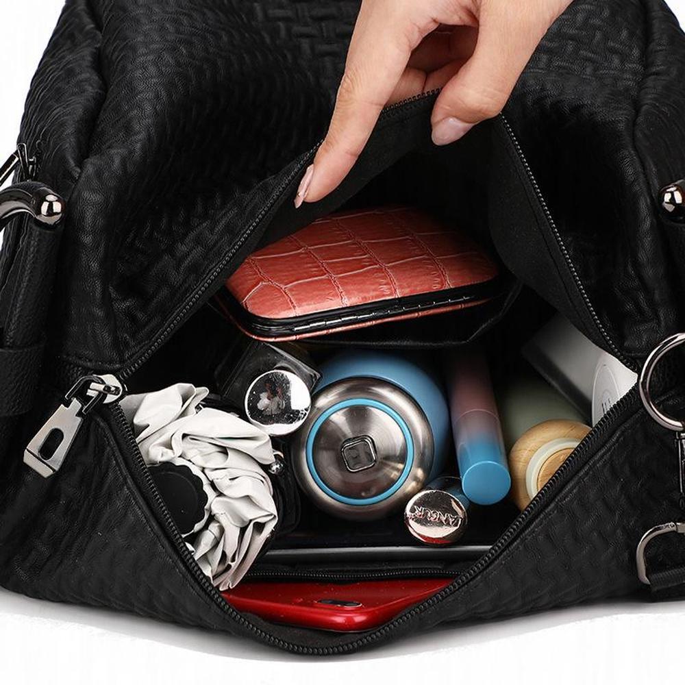 Damevesker Dameryggsekk Multifunksjonell Fashion Diamond-ryggsekk