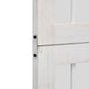 Vidaxl Room Divider, 3-Panel, White, Solid Paulownia Wood