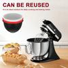 3Pc Mixer Liner Silicone Stand Mixer Bowl Liners Reusable Silicone Mixer Bowl Liner with Safety Lid for Baking Mixer Accessories
