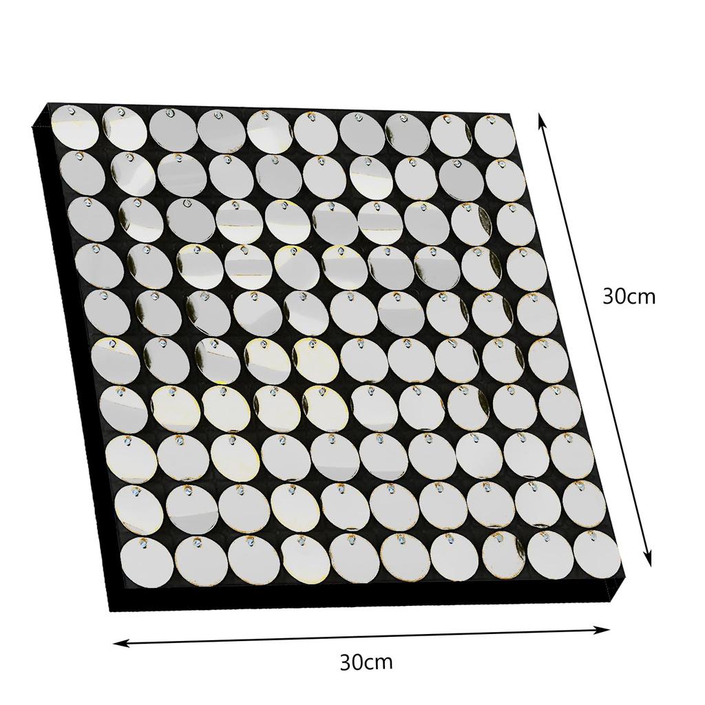 Sequin Decoration with 100 Connectable Retro Custom Sign Decoration Board, 30x30cm, Sequins, Boards, Decotora, Art, Truck, Interior/Exterior, (Mirror