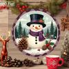 Vintage Metal Sign Blue Deer Merry Christmas Retro Tin Plate Wall Decor Home Holiday Gift 20 Cm