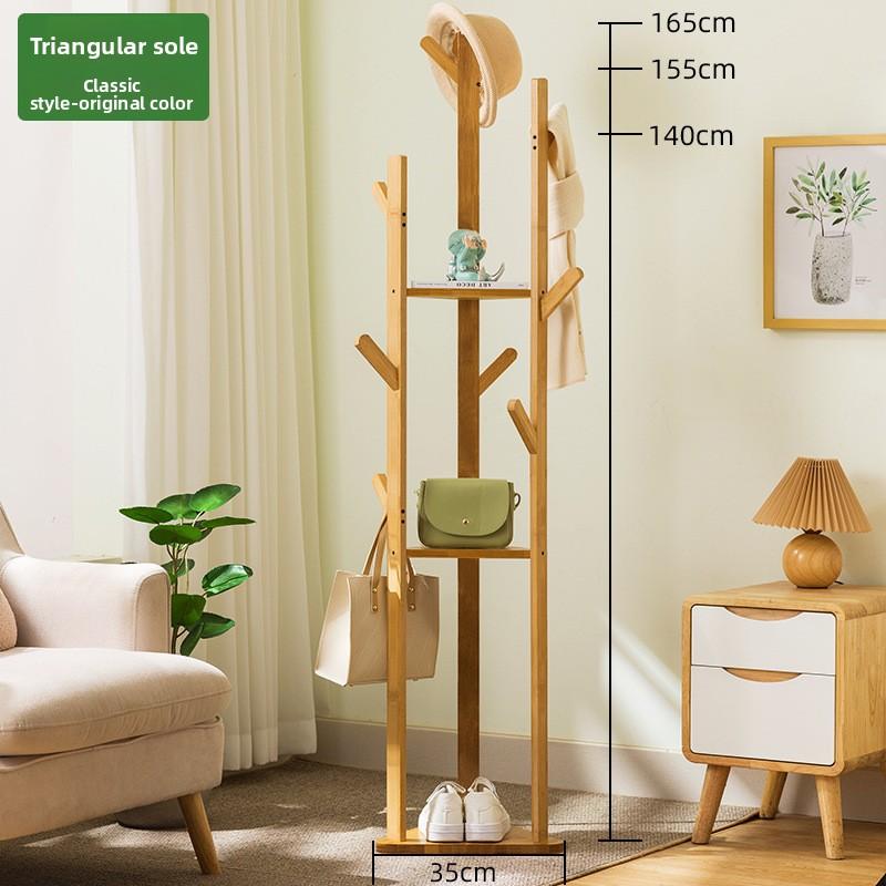 Simple coat rack Hanging hanger Floor to ceiling Living room Bedroom Children's hanger Creative clothes rack Hat rack