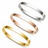 Personalized Female Jewellery  Custom Stainless Steel 18K Gold Plated Love Bangles Bracelets for Women