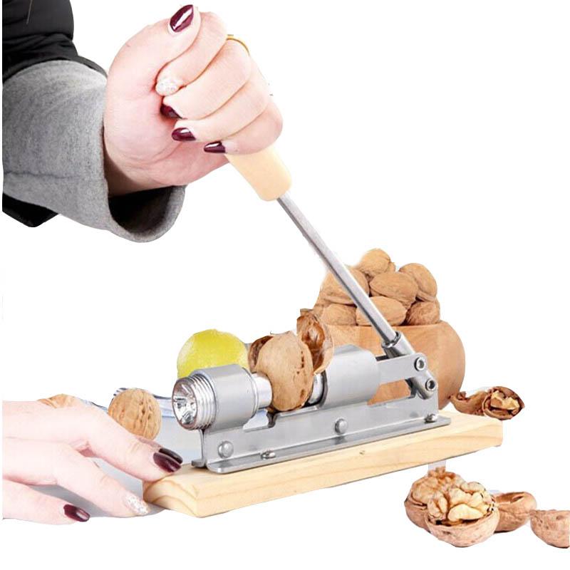 Manual Stainless Steel Nut Cracker Mechanical Sheller Walnut Nutcracker Fast Opener Shell Kitchen Tools Machine