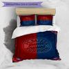 Set Biancheria da Letto 3 Pezzi Stampato Bayern Monaco Traspirante Copripiumino con Federe Biancheria da Letto Decorativa per Camera da Letto Casa