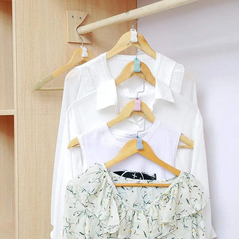 1/20/50Pcs Clothes Hanger Hooks Space Saving Closet Connector Hook Cascading Hanger Plastic Extender Clips Wardrobe Coat Organizer