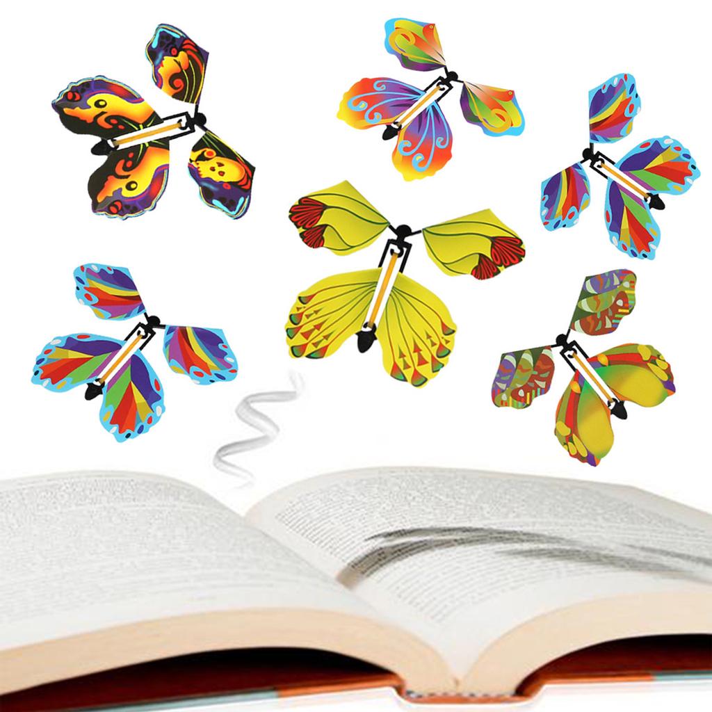 10pcs Magic Butterfly flying Card Toy with Empty Hands Butterfly Wedding Magic Props Magic Tricks Outdoor Toy Fun Prank Toys