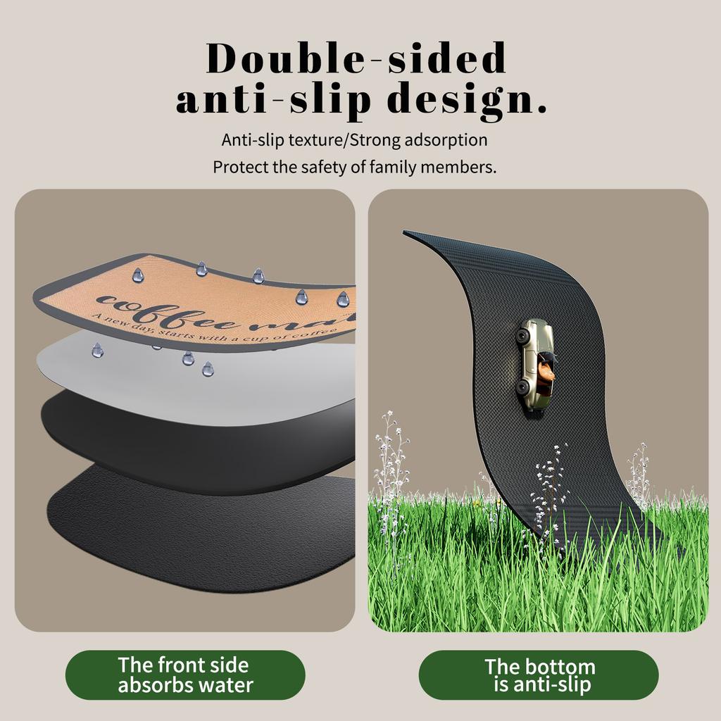 Coffee maker Mat Absorbent Kitchen Dish Drying Mats Drain Pad Non-slip Quick Dry Tableware Faucet Placemat Dinnerware Washable