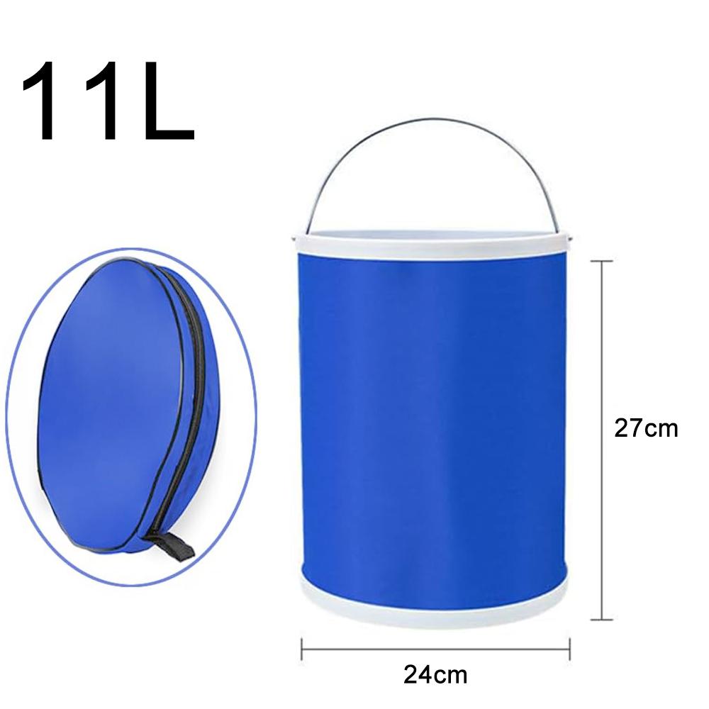 9L/11L/13L Collapsible Camping Fishing Bucket Waterproof Oxford Fabric Material Outdoor Vehicle Folding Bucket