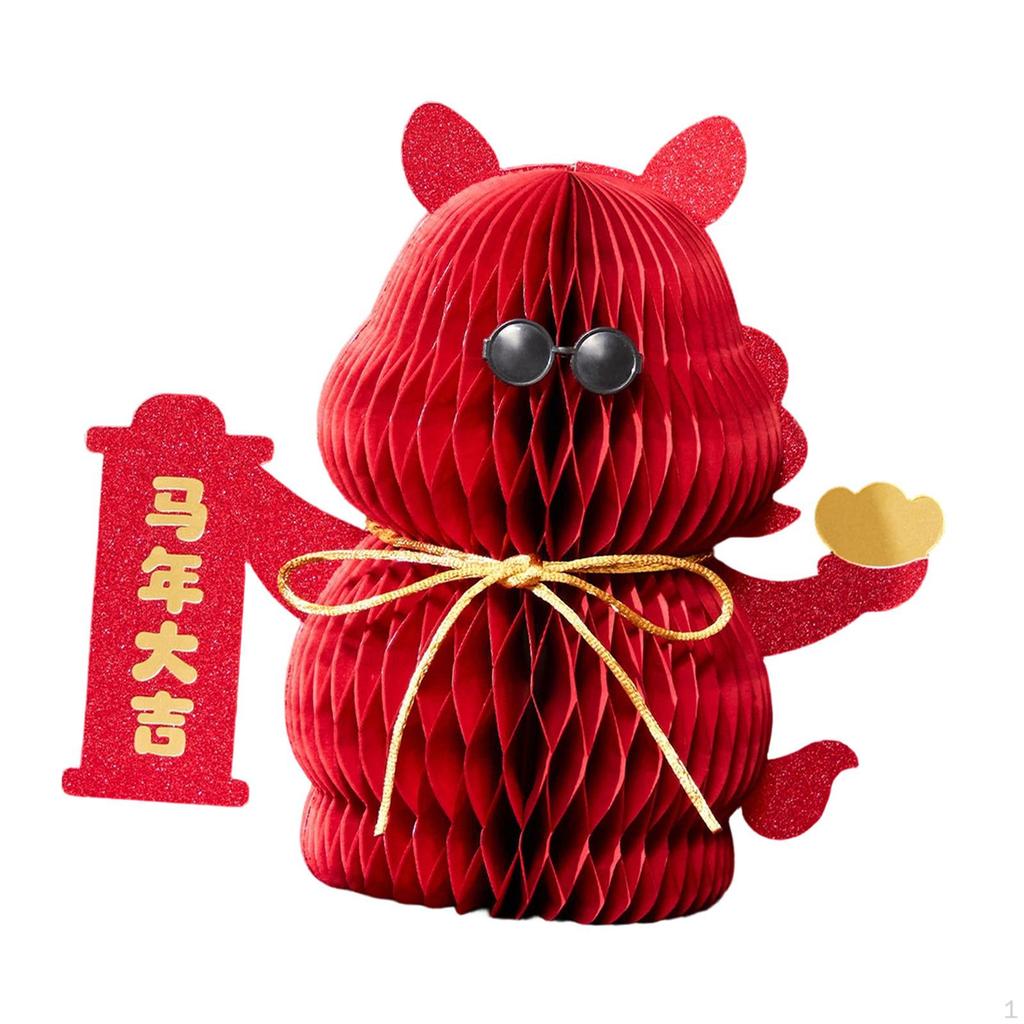Horse Honeycomb Centerpiece Chinese Year Decoration Multifunctional Desktop Ornament for