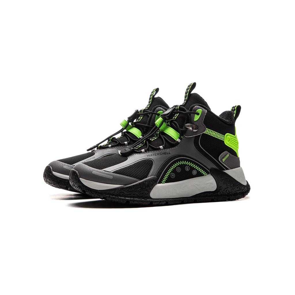 Li Ning Kids Outdoor Synthetic Leather Water Shell Sports Comfortable Non-Slip Shock Absorbing Wear-Resistant Waterproof Warm Casual Shoes YKET010-5