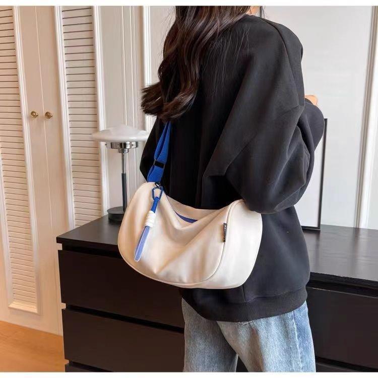 Damenmode Nylon Canvas Umhängetasche mit breitem Riemen – Vielseitig, großes Fassungsvermögen, lässiger Stil