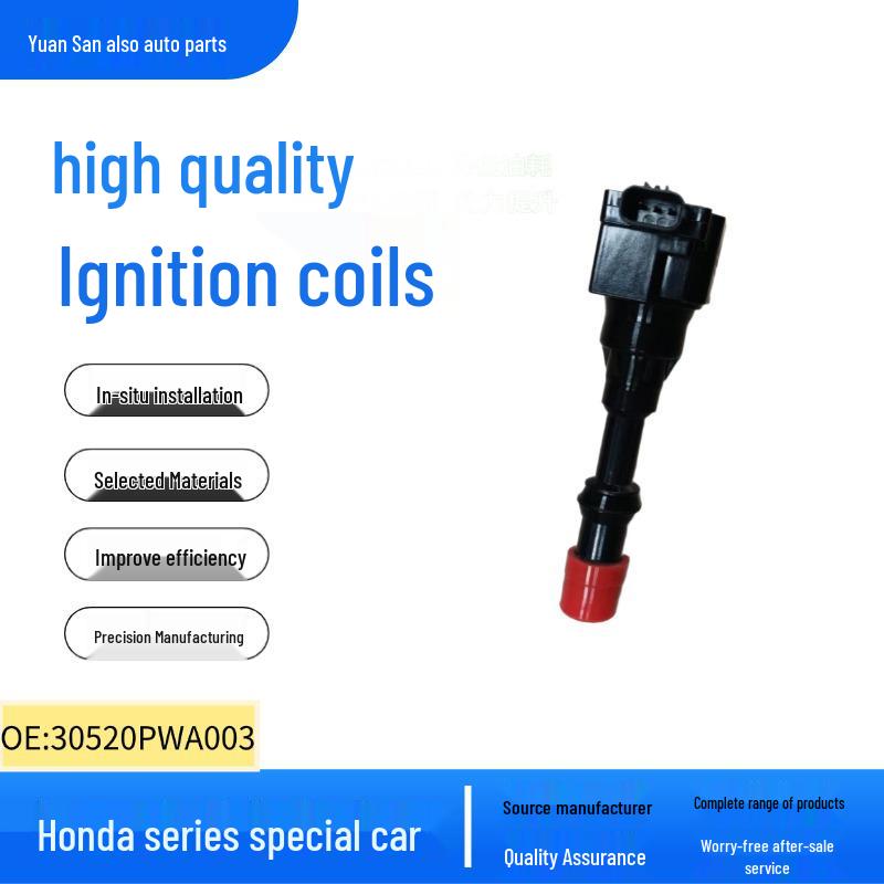 Fits Honda Fit, Civic, Insight Ignition Coil High Voltage Pack 30520-PWA-003 4 Cylinders