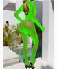 Women's Long Sleeve Mesh Bodysuit, Sheer One-Piece Lingerie Bodysuit