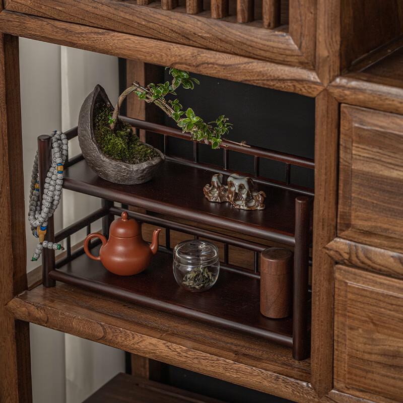 New Chinese Style Nan Bamboo Tea Cup Display Rack