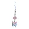 Fashion Gradient Butterfly Pendant Phone Straps Lanyard Pocket Keychain Strap Backpack Charm Car Key Decoration Chain