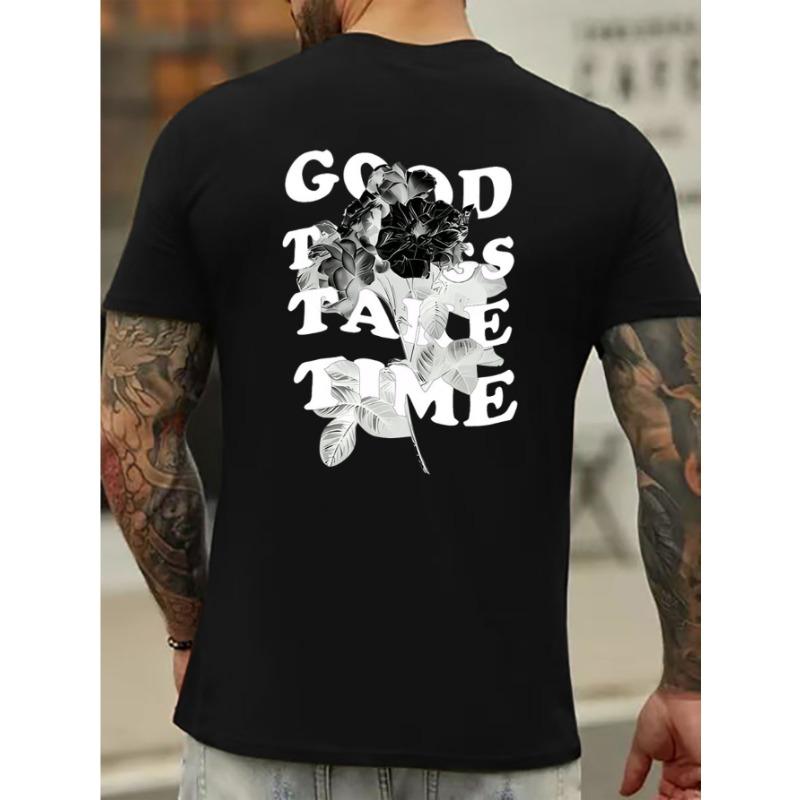 European Size 1pc Men'S Casual Summer T-Shirt, Soft Comfortable Cotton Knit Fabric, Round Neck Short Sleeve Tee ,Regular Fit for Adult