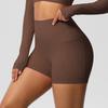 European & American High Waist Elastic Yoga Shorts - Women's Fitness & Running Pants