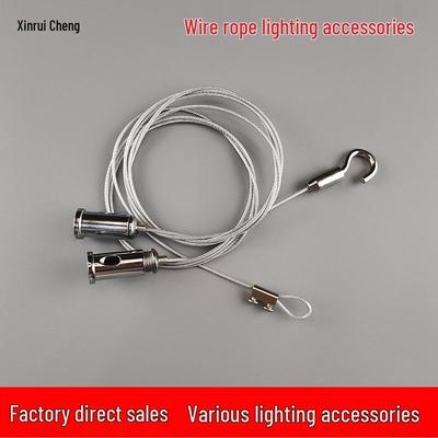 Magnetic Track Light Suspension Cable Kit: Steel Wire, Linear & Strip Light Safety Rope, Sign Hanging Accessories
