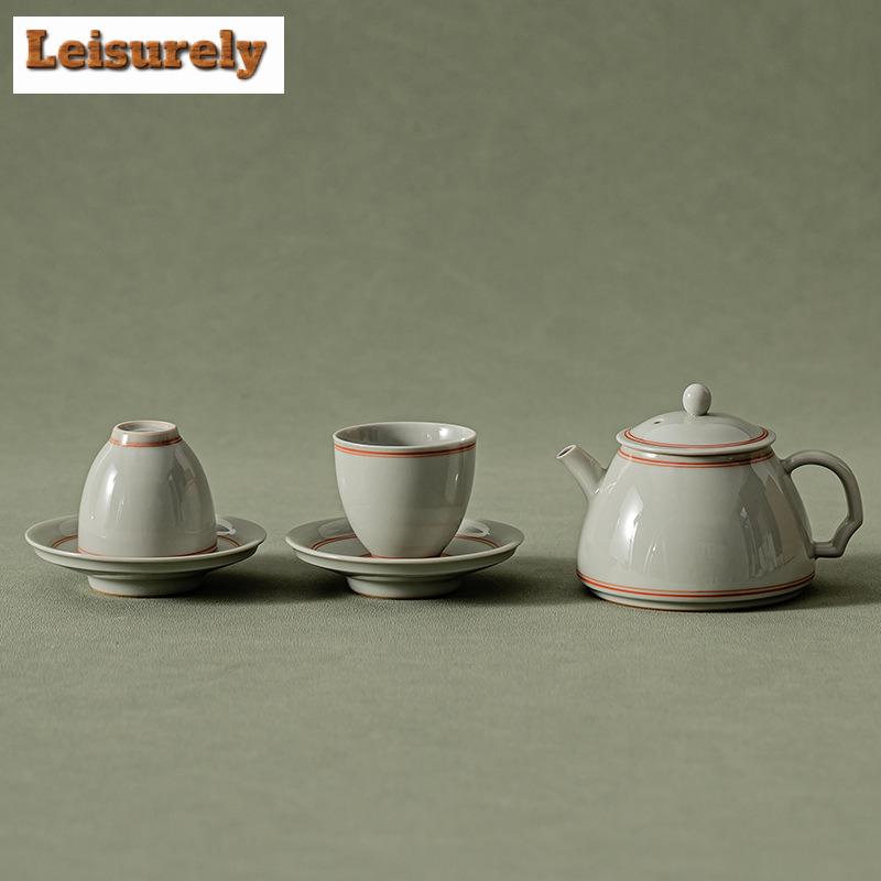 Beixi Tang Handmade Songyue Pot Tea Set Complete Set Ancient Tea Ceremony Set Teapot And Tea Cup Set Cup Saucer Kits Ornaments